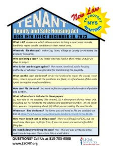 Tenant Dignity and Safety Act FAQs